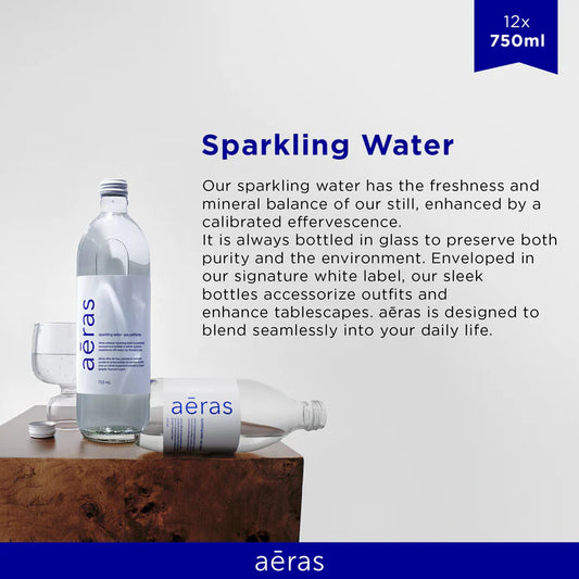 Aeras Premium Sparkling Water (Glass) (12x750ml)