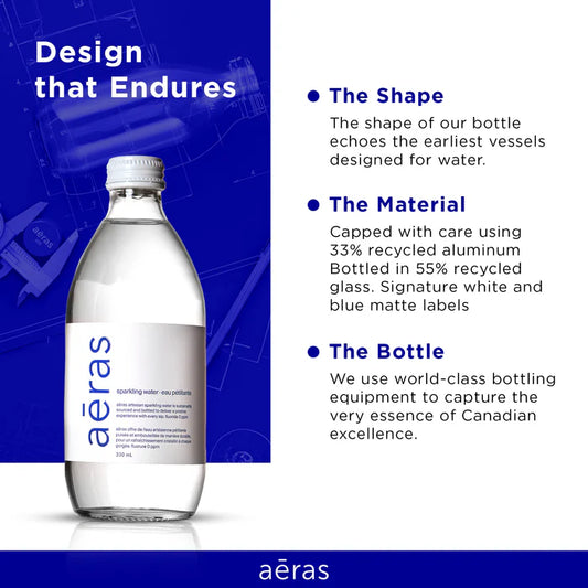 Aeras Premium Sparkling Water (Glass) (12x330ml)