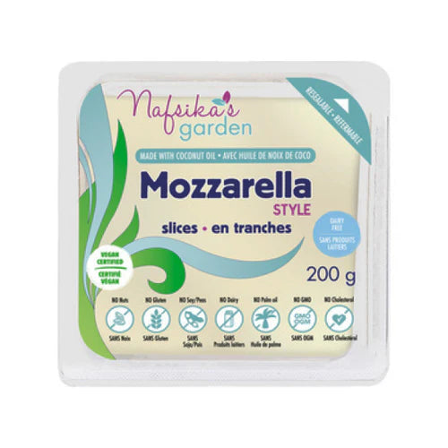 NAFSIKA’S GARDEN – Vegan Mozzarella Style Slices (200g)