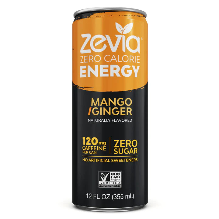 Zevia Energy – Mango Ginger (12x355ml)