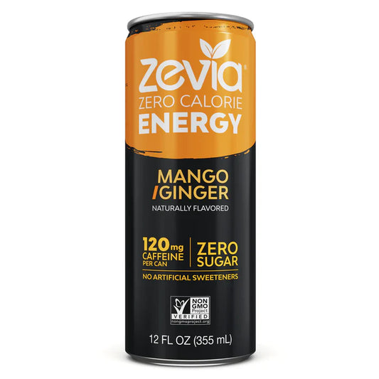 Zevia Energy – Mango Ginger (12x355ml)