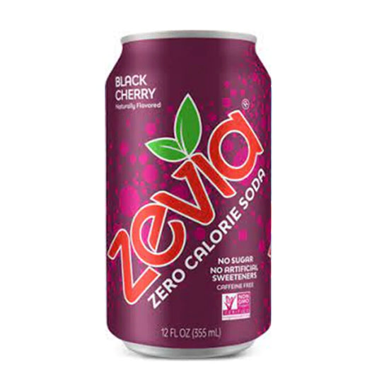 Zevia Soda – Black Cherry (24x355ml)