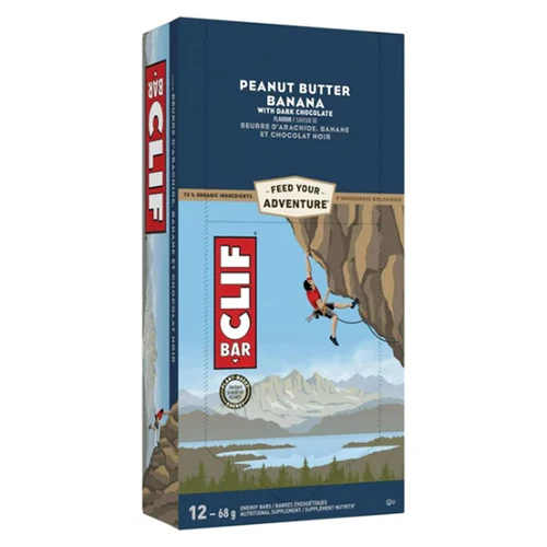 CLIF BAR – Peanut Butter Banana with Dark Chocolate (12 x 68 g)